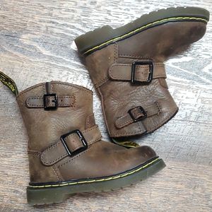 Brown leather toddler size 7 Dr Martens Jiffy boots